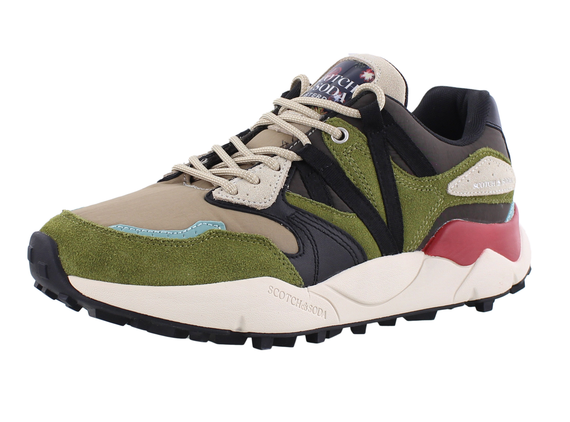 Scotch en soda fashion sneaker groen